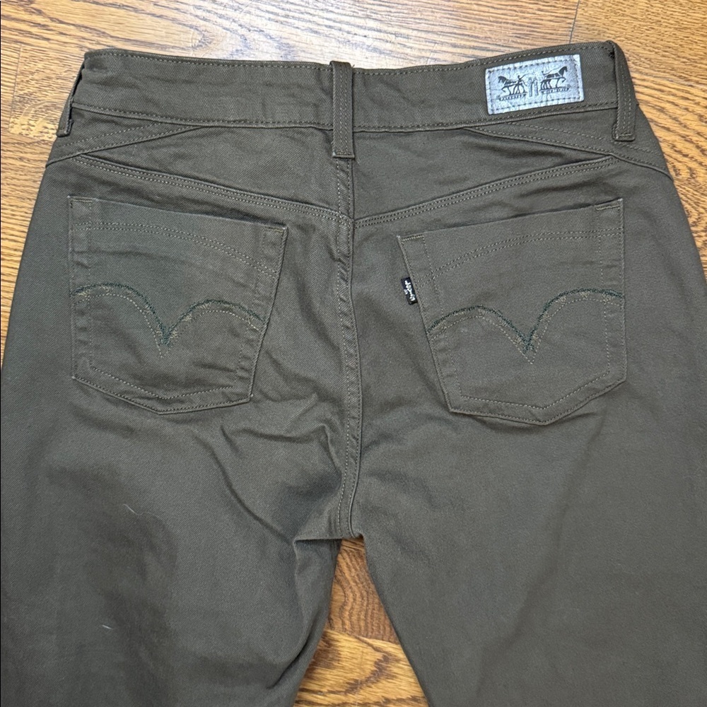 Levi’s 505 Straight Leg Dark Green Denim Women’s Jeans (see measurements)